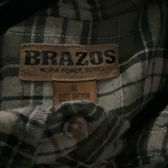 Brazos Work Force Jacket Mens XL Button Up Pockets Multicolor Plaid - Picture 4 of 4